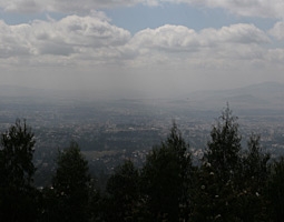 Vy över Addis Abeba